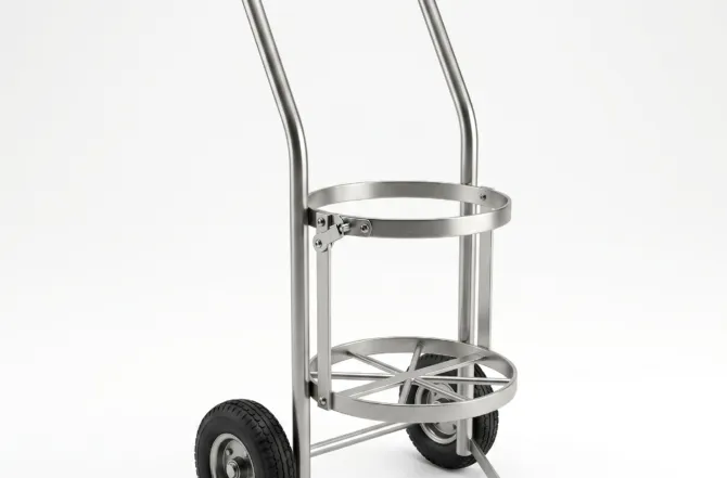 Carrinho com base articulada para aferidores de combustível